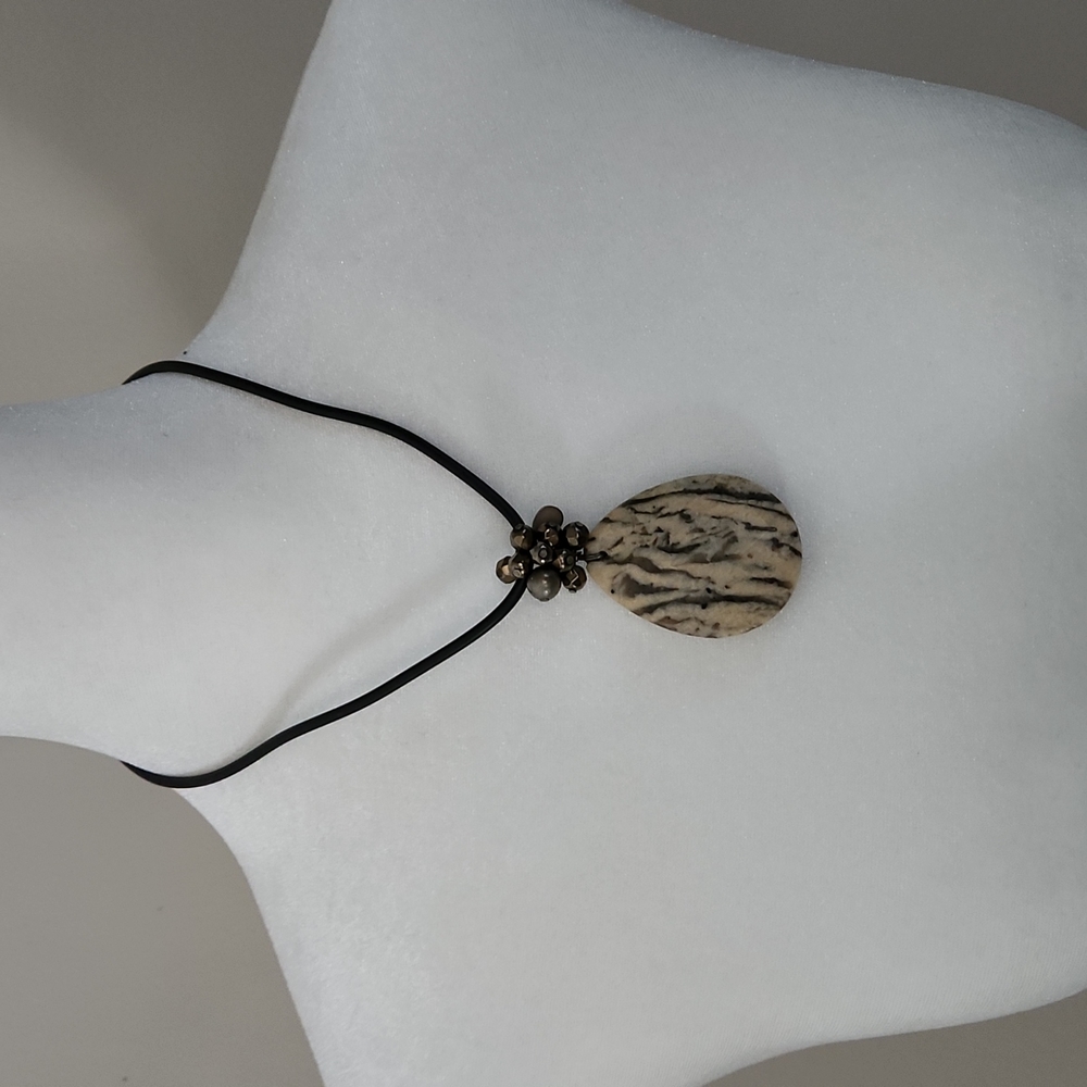 Faceted stone statement necklace